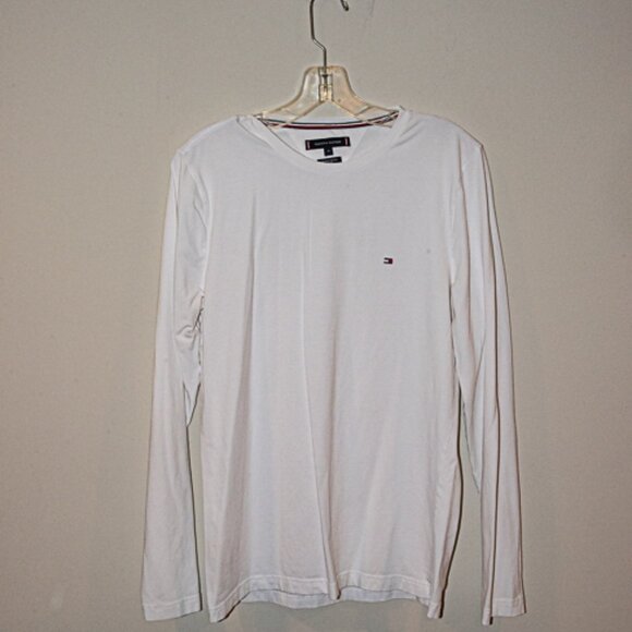 Tommy Hilfiger Long Sleeve White T Shirt  Mens Med - Picture 1 of 4